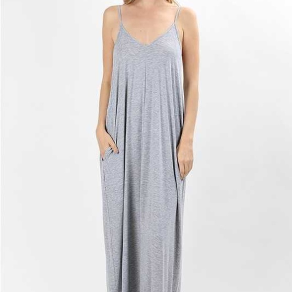 Zenana Outfitters Dresses & Skirts - *ZENANA PREMIUM - V-NECK CAMI MAXI DRESS*